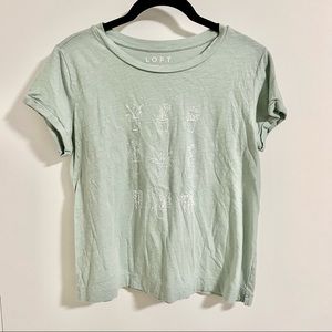 Mint Green LOFT Plant Crop Tee